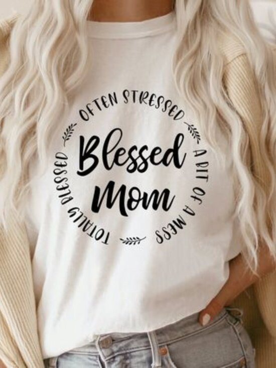 Tops - Blessed Mom Shirt, Blessed Mama Shirt, Mom Life Shirt, Mother Gift